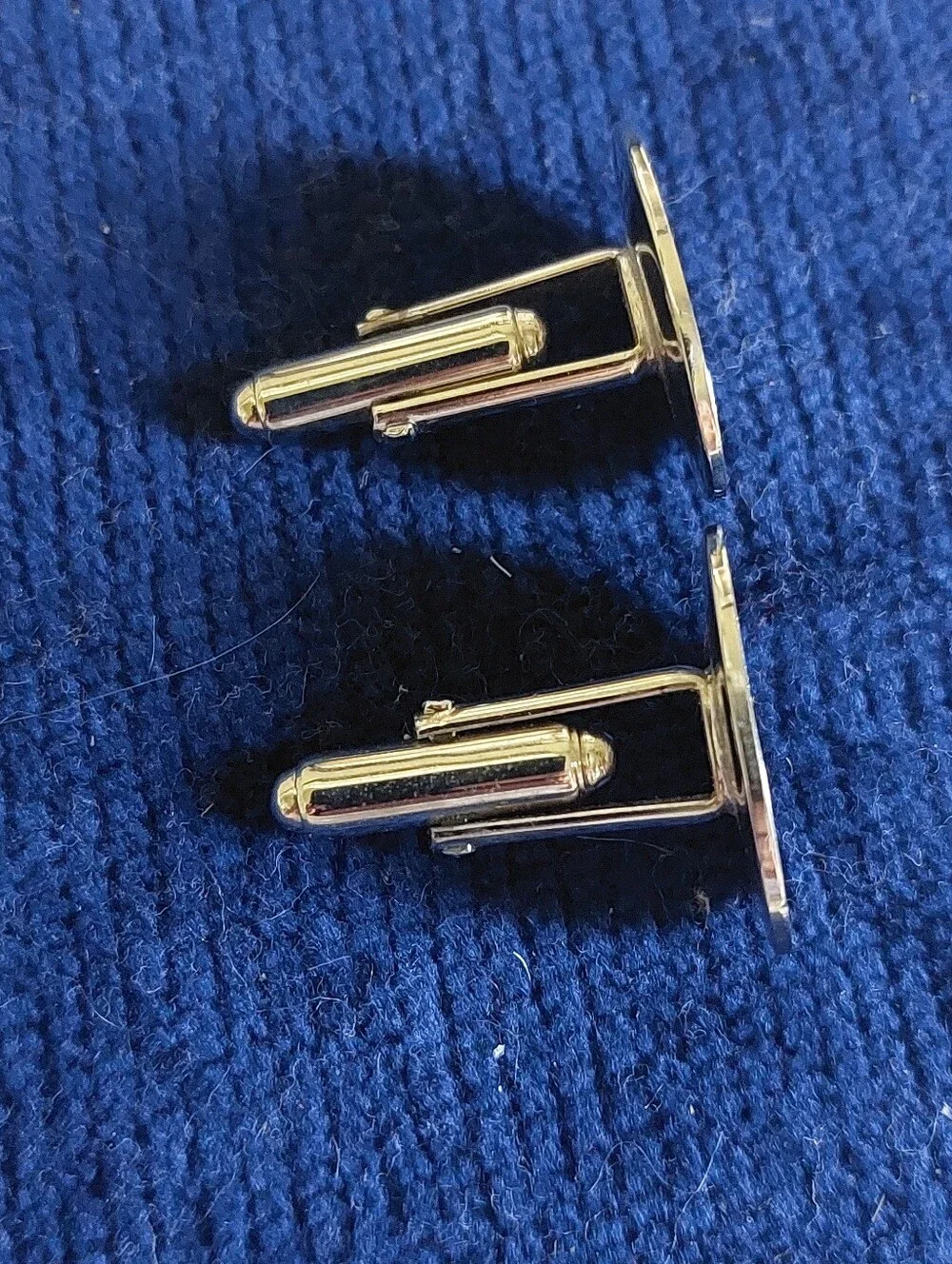 Vintage Estate Monogram Initial N Oval Silver Tone Cufflinks Textured Etched